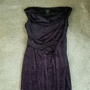 Purple and black cocktail dress